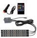 Купить LED Подсветка Салона неоновая 12V 22x4см RGB5050 (Пульт Прикурка USB) 4 шт 66113 Подсветки - Стопы внутрисалонные