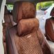 Купить Авточехлы универсальные кофе FULL 5D экокожа замша 8960 Майки для сидений закрытые - 5 фото из 10