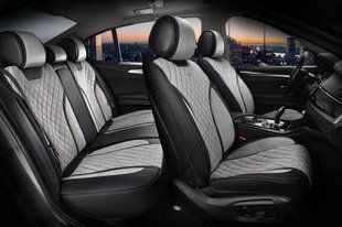 Купити Накидки для Сидінь Алькантара "Elegant" NAPOLI Сірий Повний Кт. (700 113) 31815 Накидки для сидінь Premium (Алькантара)