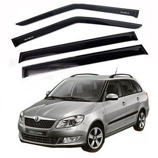 Купити Дефлектори вікон вітровики Skoda Fabia 2007-2014 Скотч 3M Voron Glass 44777 Дефлектори вікон Skoda