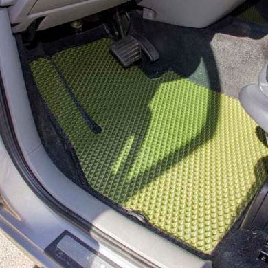 Купити Килимки в салон EVA для Renault Scenic / Grand Scenic II 2003-2009 з підп'ятником Чорні-Коричневий кант 5 шт 67564 Килимки для Renault