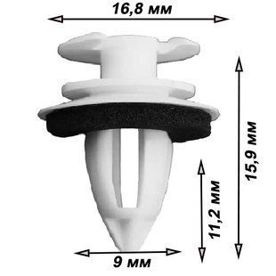 Купить Клипса крепления обшивки дверей PEUGEOT CITROEN FIAT RENAULT DACIA LANCIA FORD ALFA ROMEO (C1818) 73289 Фиксатор дверного типа
