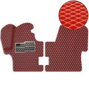 Купить 3D Коврики в салон EVA для Volkswagen Transporter T4 1+2 1990-2003 с подпятником Красные 2 шт 84002 Коврики для Volkswagen