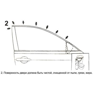 Купити Дефлектори вікон вітровики Ford Fiesta 2015- седан Anv Air Форд фієста 3720 Дефлектори вікон Ford