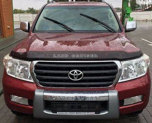 Купити Дефлектор капоту мухобійка Toyota Land Cruiser 200 2007- Темний Logo 6581 Дефлектори капота Toyota