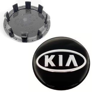 Купити Ковпачки маточини на литі диски Kia 58 / 49 мм 1 шт Чорний (C5314K58) 90073 Ковпачки на титани