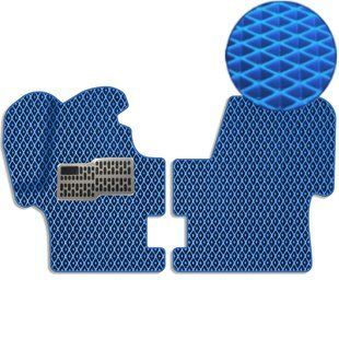 Купить 3D Коврики в салон EVA для Volkswagen Transporter T4 1+2 1990-2003 с подпятником Синие 2 шт 84003 Коврики для Volkswagen