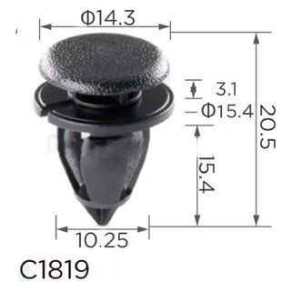 Купить Клипса крепления обшивки дверей RENAULT GM OPEL NISSAN (OEM: 7703077434 / 93160780 / 4411887) (C1819) 73290 Фиксатор дверного типа