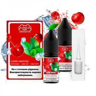 Купити Piдина Самозаміс Flavorlab Disposable Puff 10мл 50мг Cherry menthol Вишня ментол 79856 Рідини FL
