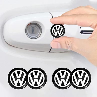 Купить Наклейка с логотипом Volkswagen №1 для автоключей d=15 мм Пластиковая объемная (Завод) 89369 Наклейки на автомобиль