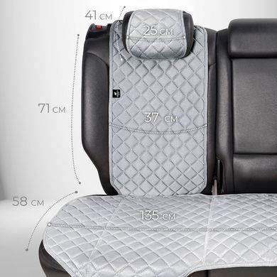 Купить Накидки для сидений задние Алькантара Verona Premium L Серые (Оригинал) 74365 Накидки для сидений Premium (Алькантара)