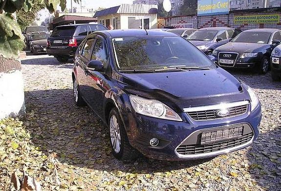 Купить Дефлектор капота мухобойка Ford Focus II 2008-2010 длинная 6981 Дефлекторы капота Ford