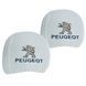 Купить Чехлы для подголовников Универсальные Peugeot Белые Цветной логотип 2 шт 26316 Чехлы на подголовники - 1 фото из 2